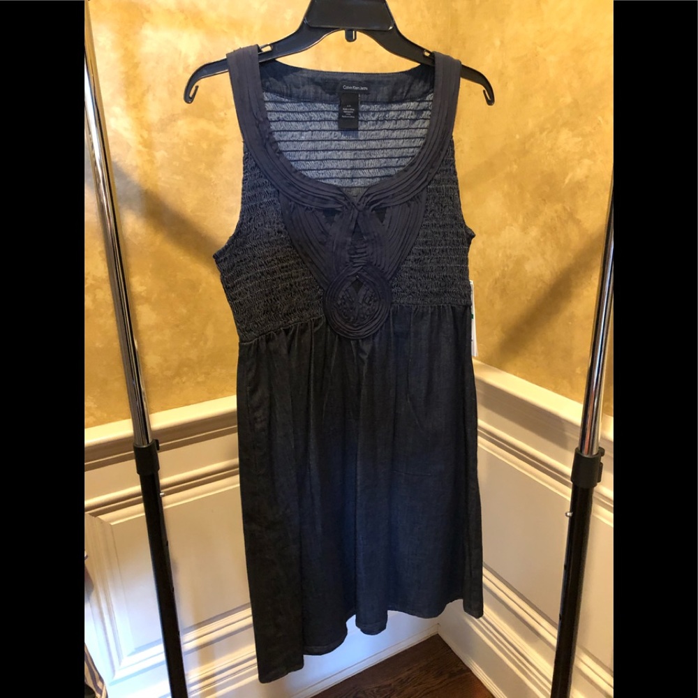 Calvin Klein Denim sleeveless dress